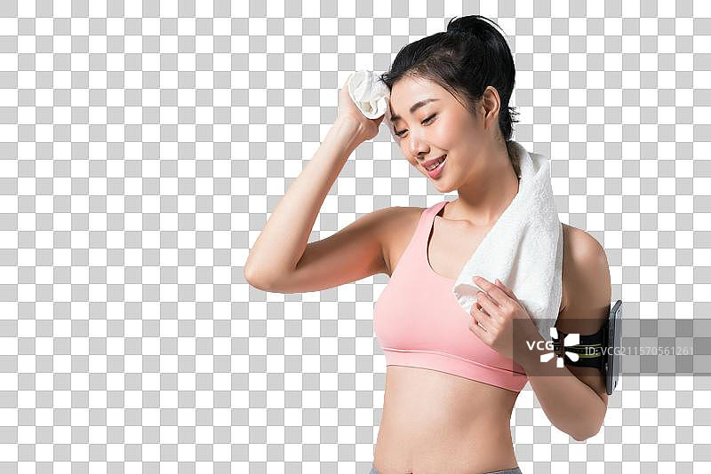 健身的青年女子图片素材