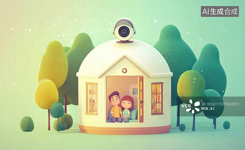 【AI数字艺术】温馨家园图片素材