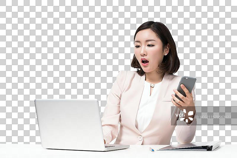 职业女性使用电脑图片素材