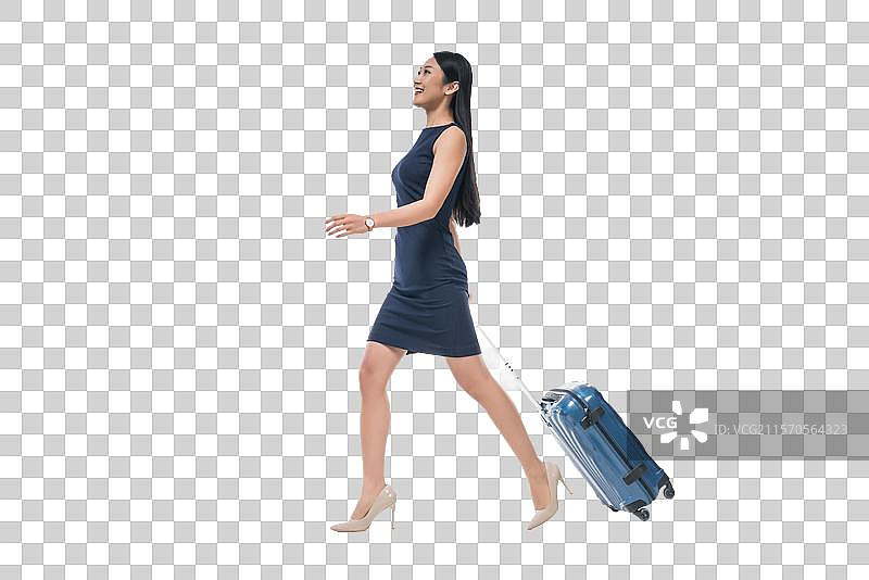 年轻商务女士商旅出行图片素材