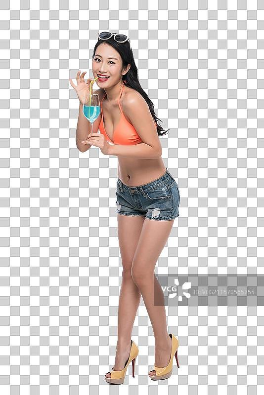 泳装年轻女子图片素材