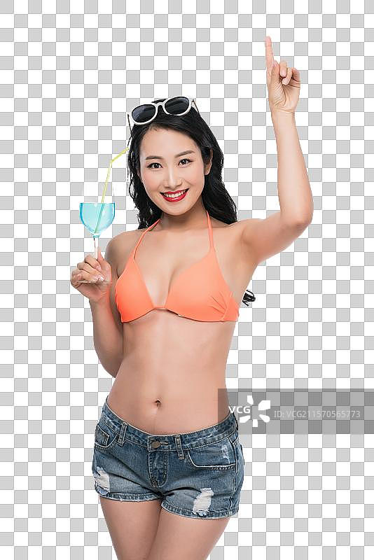 泳装年轻女子图片素材