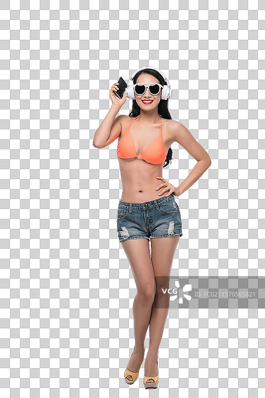 泳装年轻女子图片素材