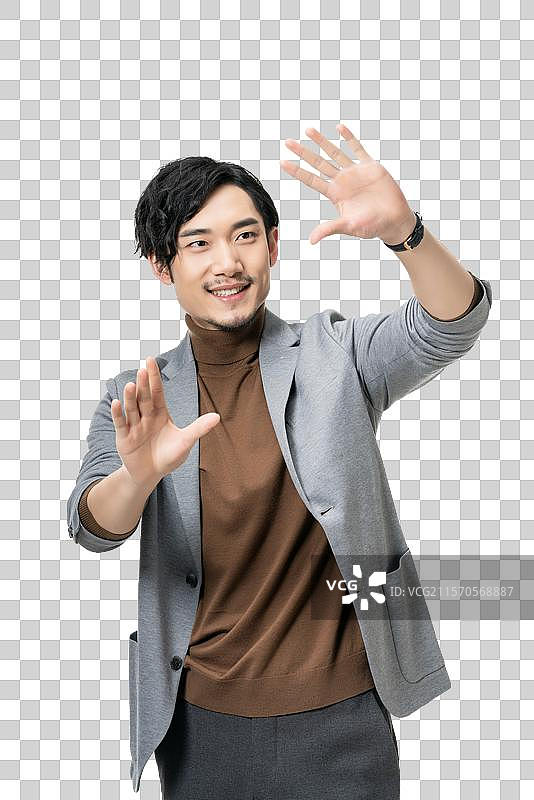 棚拍年轻男子图片素材