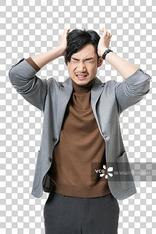 棚拍年轻男子图片素材