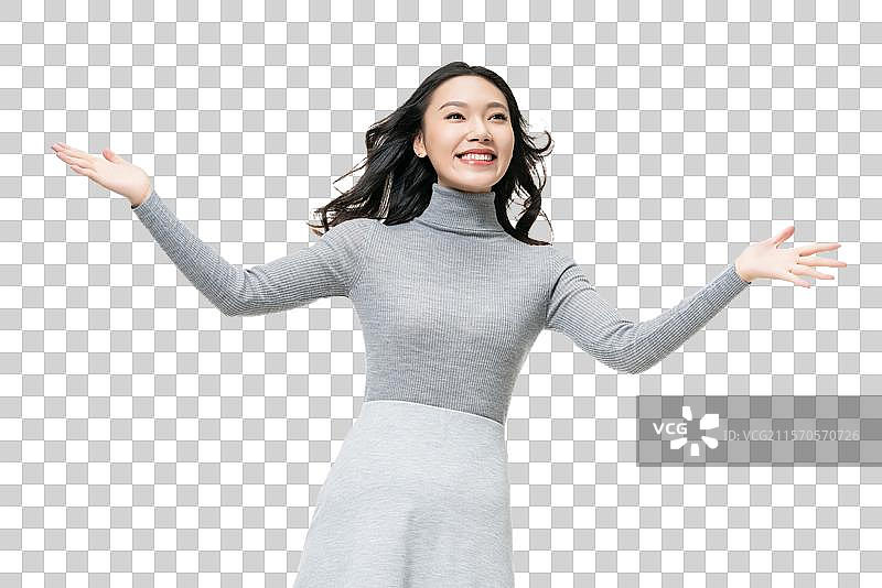 棚拍年轻女子图片素材