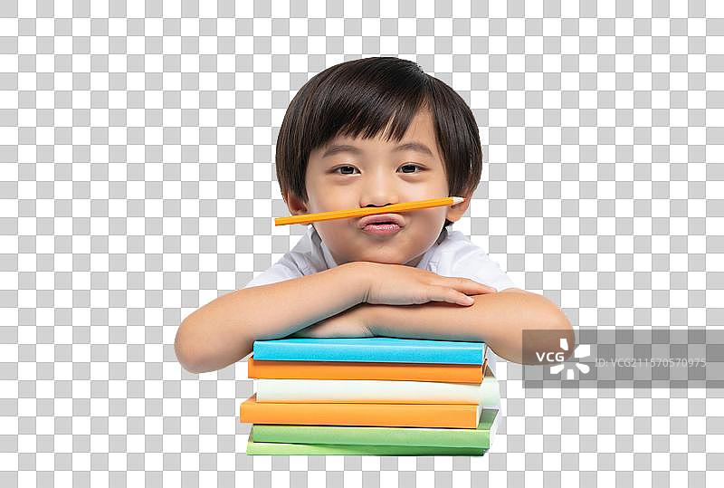 小男孩在学习图片素材