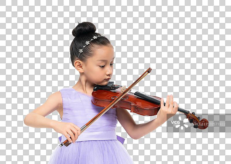 女孩和小提琴图片素材