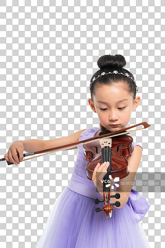 女孩和小提琴图片素材