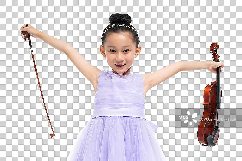 女孩和小提琴图片素材