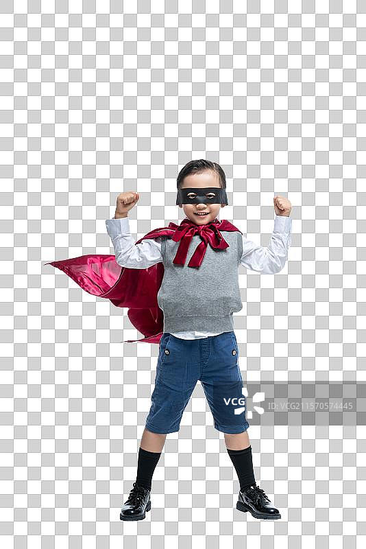 小男孩披着披风图片素材