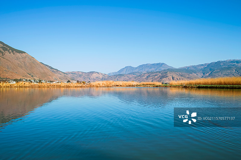 云南大理洱源西湖图片素材