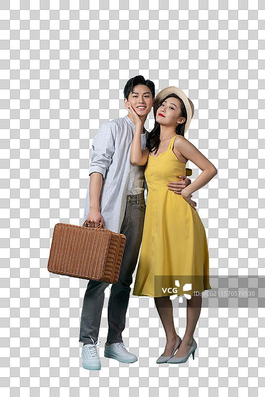 棚拍年轻情侣图片素材