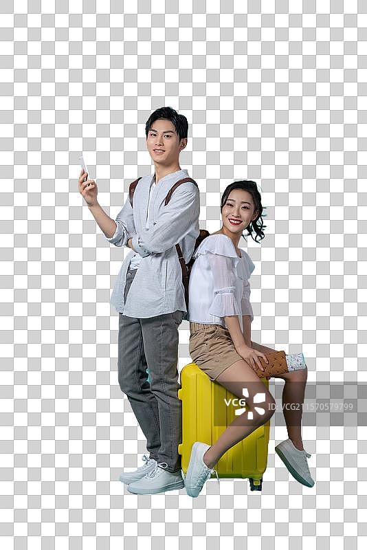 棚拍年轻情侣图片素材