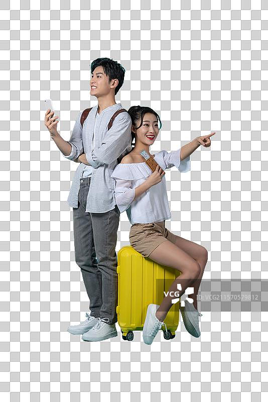 棚拍年轻情侣图片素材