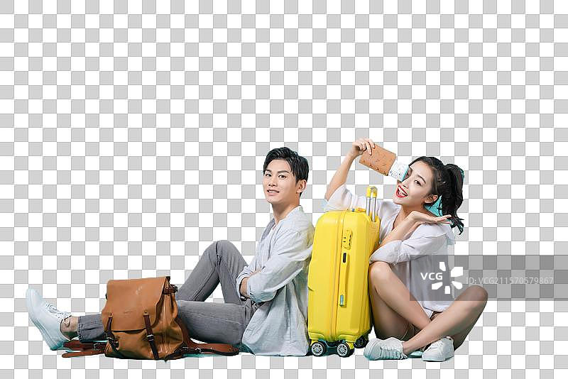 棚拍年轻情侣图片素材