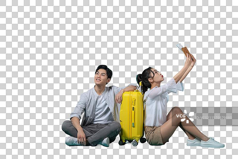 棚拍年轻情侣图片素材