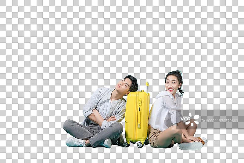 棚拍年轻情侣图片素材