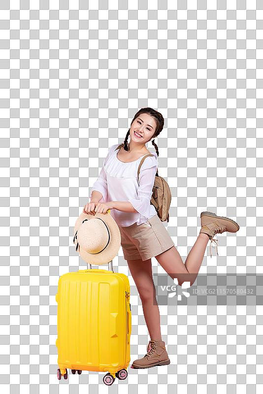 棚拍夏日造型年轻女子图片素材