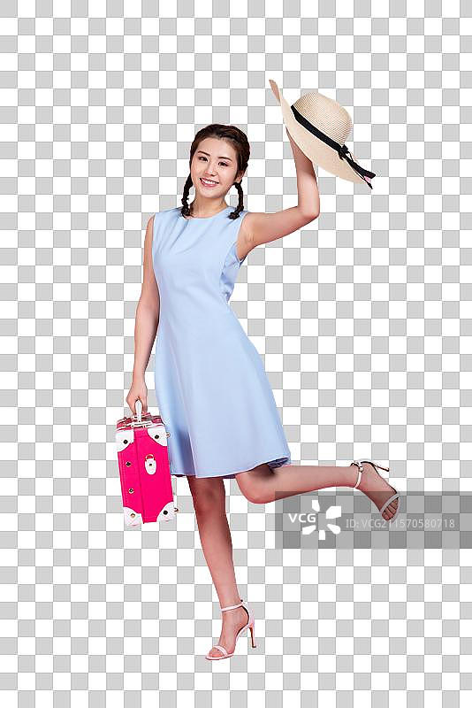 棚拍年轻女子图片素材