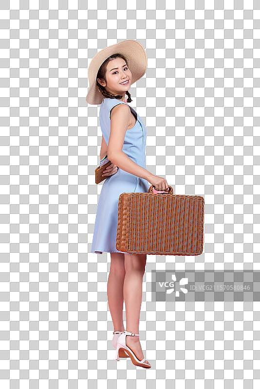 棚拍年轻女子图片素材