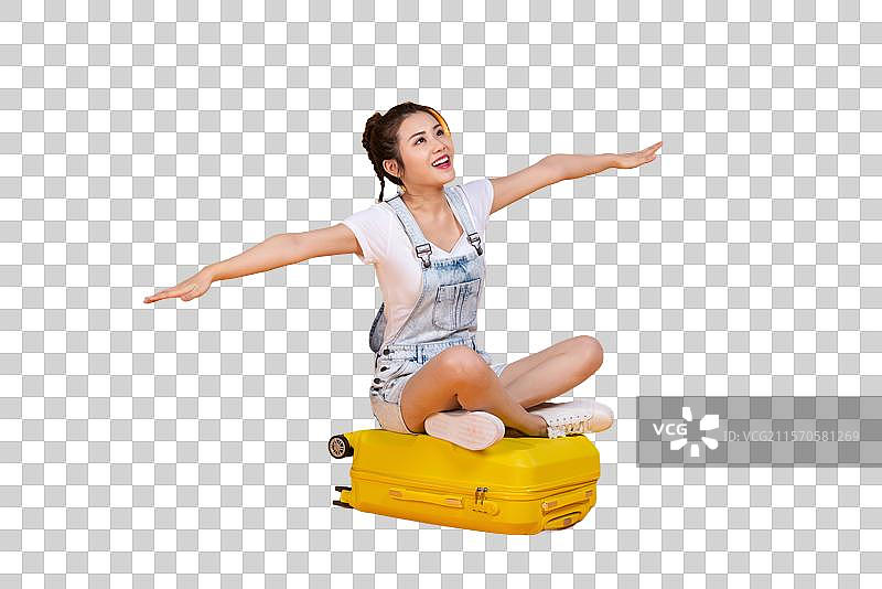 棚拍年轻女子图片素材