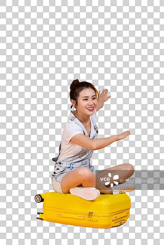 棚拍年轻女子图片素材