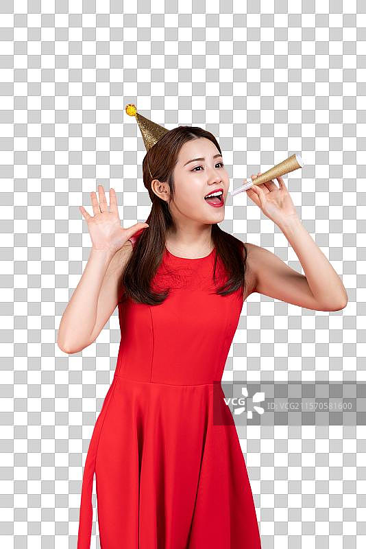 快乐的年轻女子图片素材