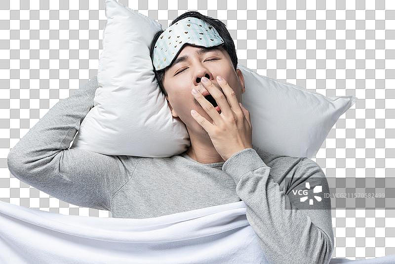 年轻男子在睡觉图片素材