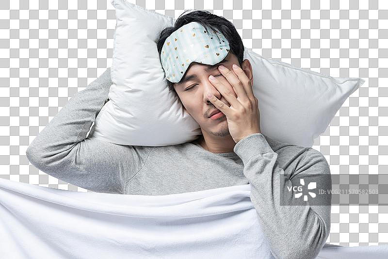 年轻男子在睡觉图片素材