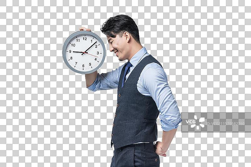 商务男士和时钟图片素材