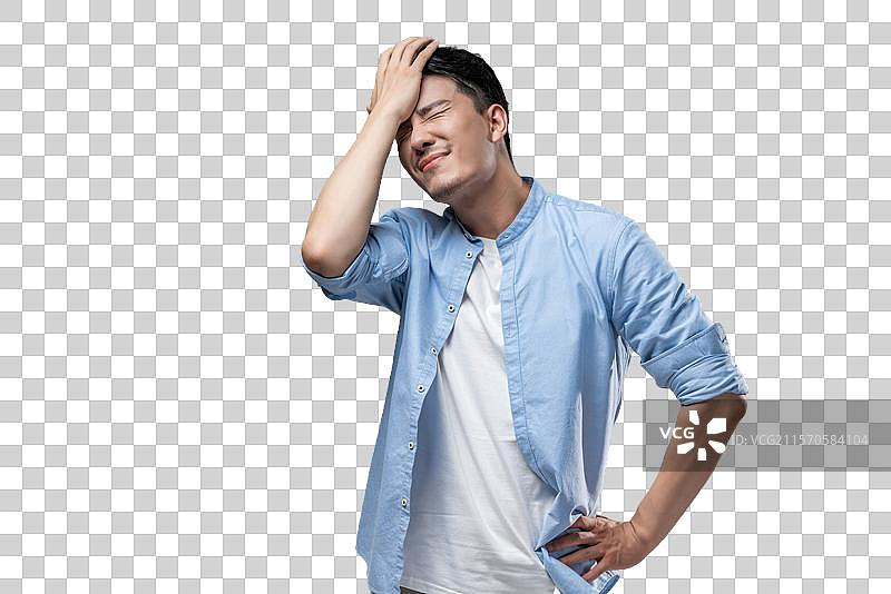 头痛的年轻男子图片素材