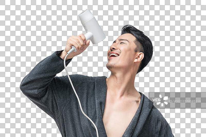 穿浴衣的年轻男子图片素材