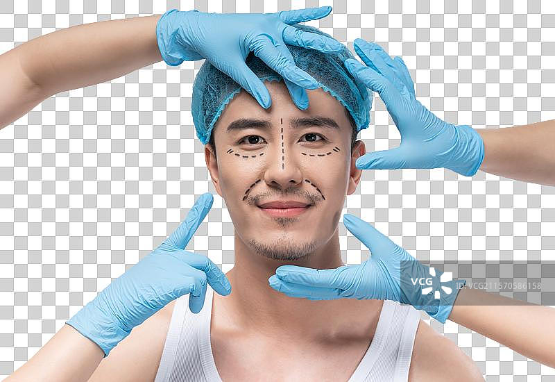 男士美容肖像图片素材