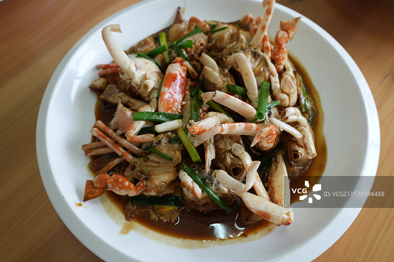 一盘炒螃蟹图片素材