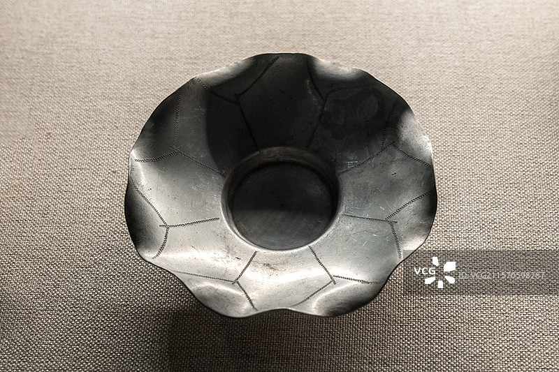 荷叶形盏托 清代 孔子博物馆藏图片素材