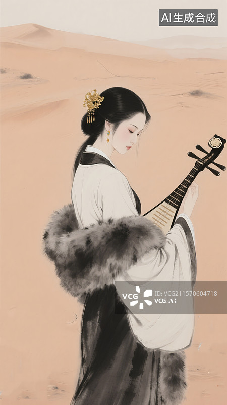 【AI数字艺术】昭君出塞图图片素材