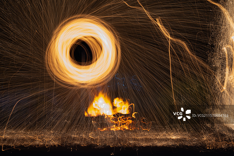 非遗打铁花图片素材