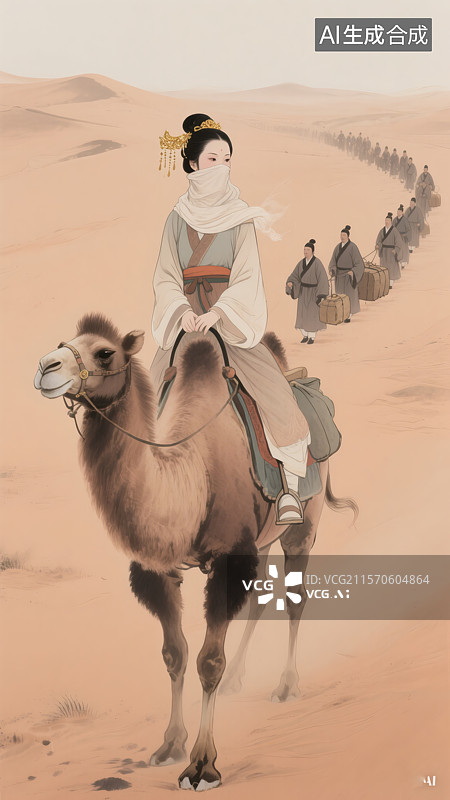 【AI数字艺术】昭君出塞图图片素材
