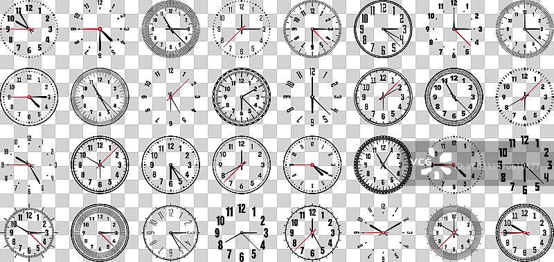 机械钟表表盘带指针的表圈手表图片素材