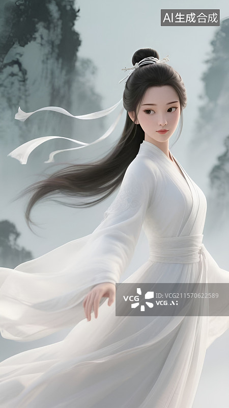 【AI数字艺术】国风武侠人物 金庸系列 郭靖 黄蓉 杨过 小龙女图片素材