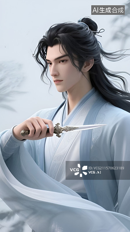 【AI数字艺术】国风武侠人物 古龙系列  楚留香 李寻欢 陆小凤图片素材