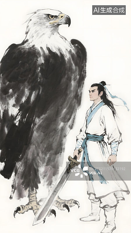 【AI数字艺术】金庸武侠人物 杨过图片素材