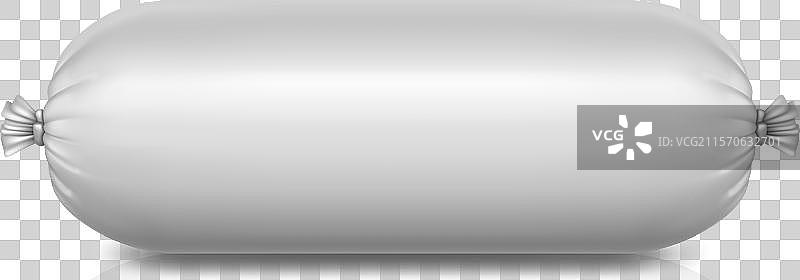 3D真实的空白聚乙烯香肠图片素材