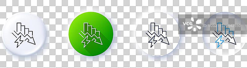 节电线条图标 电力下降图片素材