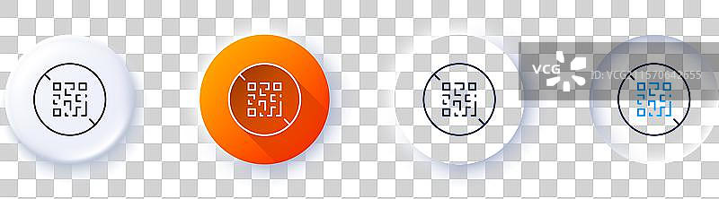 无二维码线条图标扫描条形码标志线图片素材