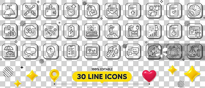 贷款百分比、薪资和电池充电线图片素材