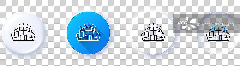 竞技场体育场线条图标比赛建筑标志图片素材