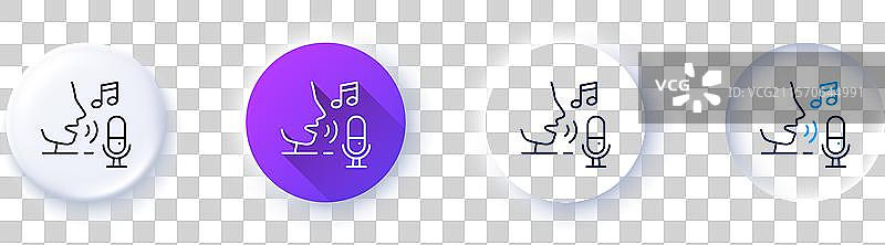 麦克风线条图标工作室麦克风标志线条图标图片素材