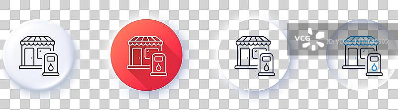 加油站线条图标图片素材